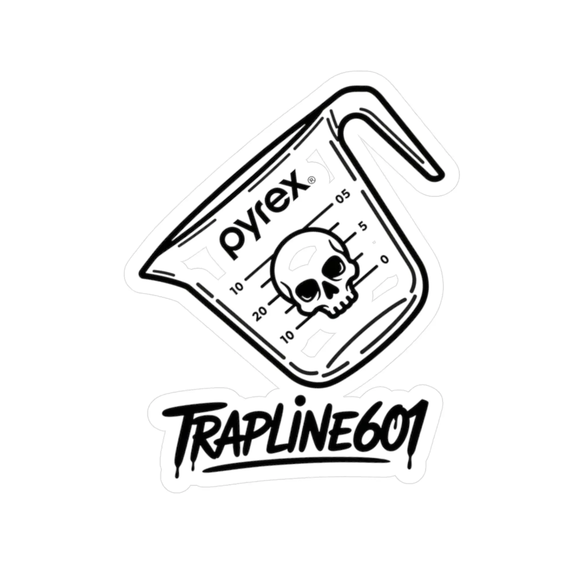 Skull Measurement Vinyl Decal - Kitchen Decor, Scientist Gift, Dishwasher Safe Sticker, Home Office Decor, Unique Gift Idea