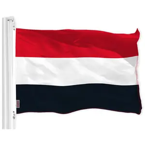 Yemen (Yemeni) Flag | 3x5 feet | Printed 150D, Indoor/Outdoor, Vibrant Colors, Brass Grommets, Quality Polyester, Much Thicker More Durable Than 100D and 75D Polyester