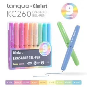 9pcs Erasable Gel Pen Set, 0.6mm Tip, Rich Colors, Ergonomic Grip, Ideal for Writing, Note-Taking, DIY, Office, School Use