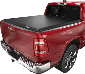YITAMOTOR 5.7 ft Soft Roll Up Truck Bed Tonneau Cover Compatible with 2009-2024 Dodge Ram 1500 Classic Only, Fleetside 5.6 ft Bed w/o RamBox