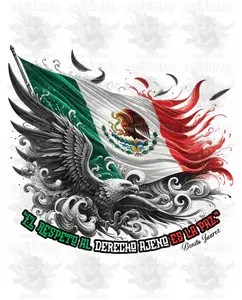 Mexican Flag El Respeto es la Paz DTF Transfer