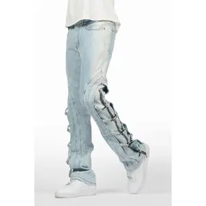 Attila Light Blue Stacked Flare Jean