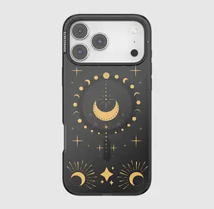 Aesthetic Moon Phase MagSafe Popsocket Cover with Casing Protection - Handheld Cellphone Protector, Phone Holder for iPhone 17 Pro Max, Mobile Phone Accessory