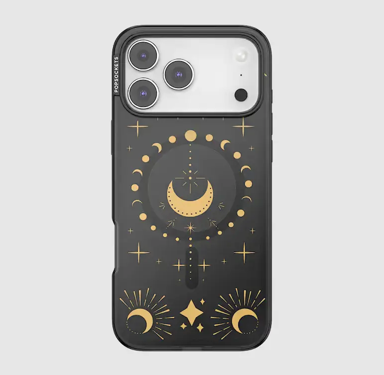 Aesthetic Moon Phase MagSafe Popsocket Cover - Protective Casing, Handheld Phone Holder Accessory for iPhone 17 Pro Max