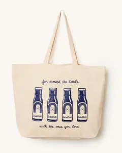 "For Around The Table" Canvas Tote