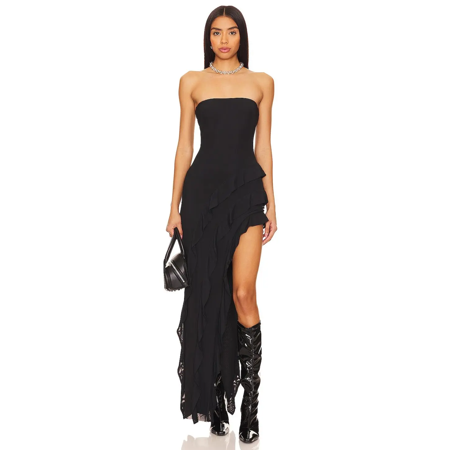 AFRM Siobhan Dress in Noir