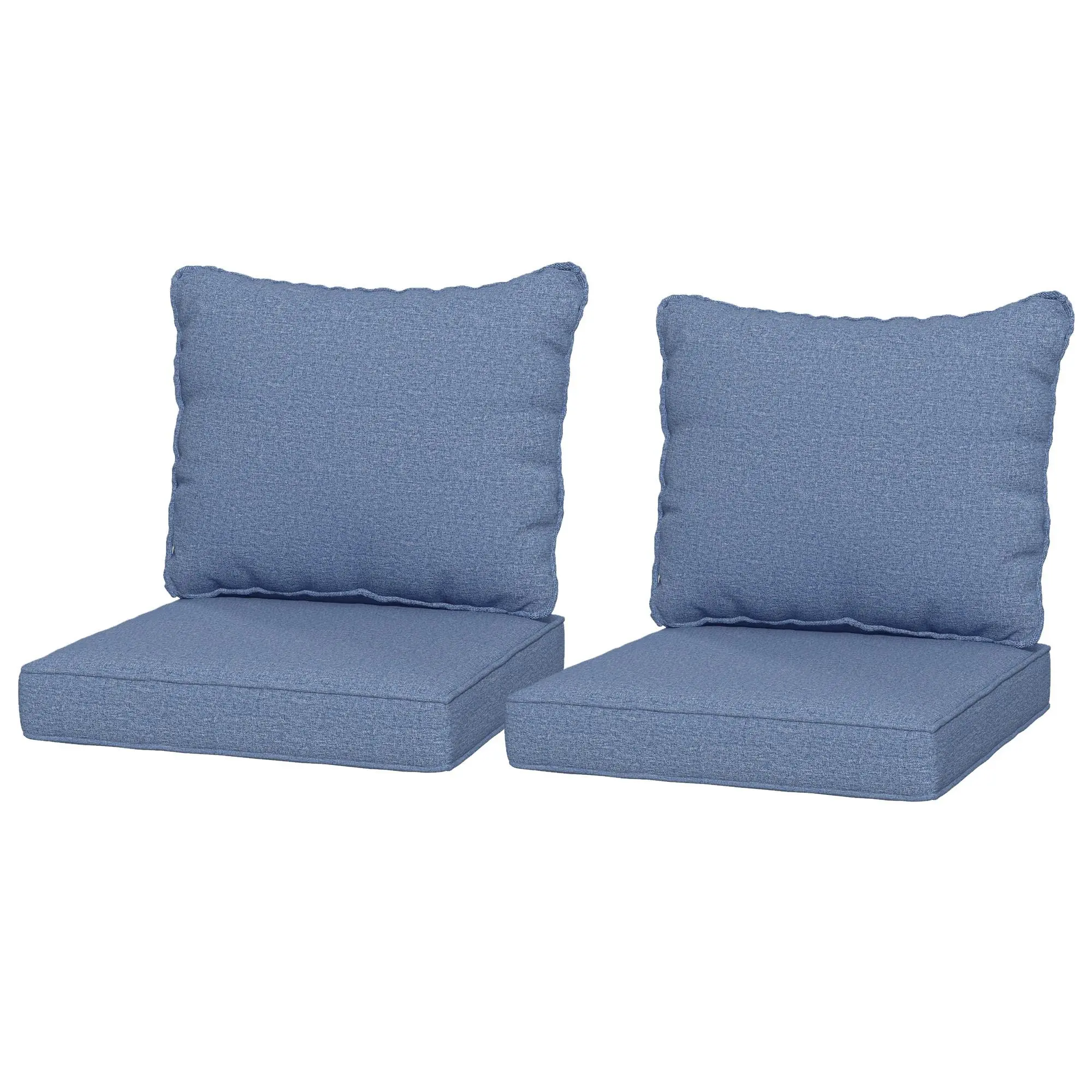 Outdoor Glider Chair Replacement Cushion Set (2-Piece Solid Double-Sided), Backyard Patio Seat & Backrest Cushions, Breathable Quick-Drying Waterproof Fade-Resistant Fabric for Outdoor Lounging & Daily Leisure
