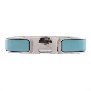 Pre-owned Hermes Clic H Bracelet Enamel Narrow by Rebag