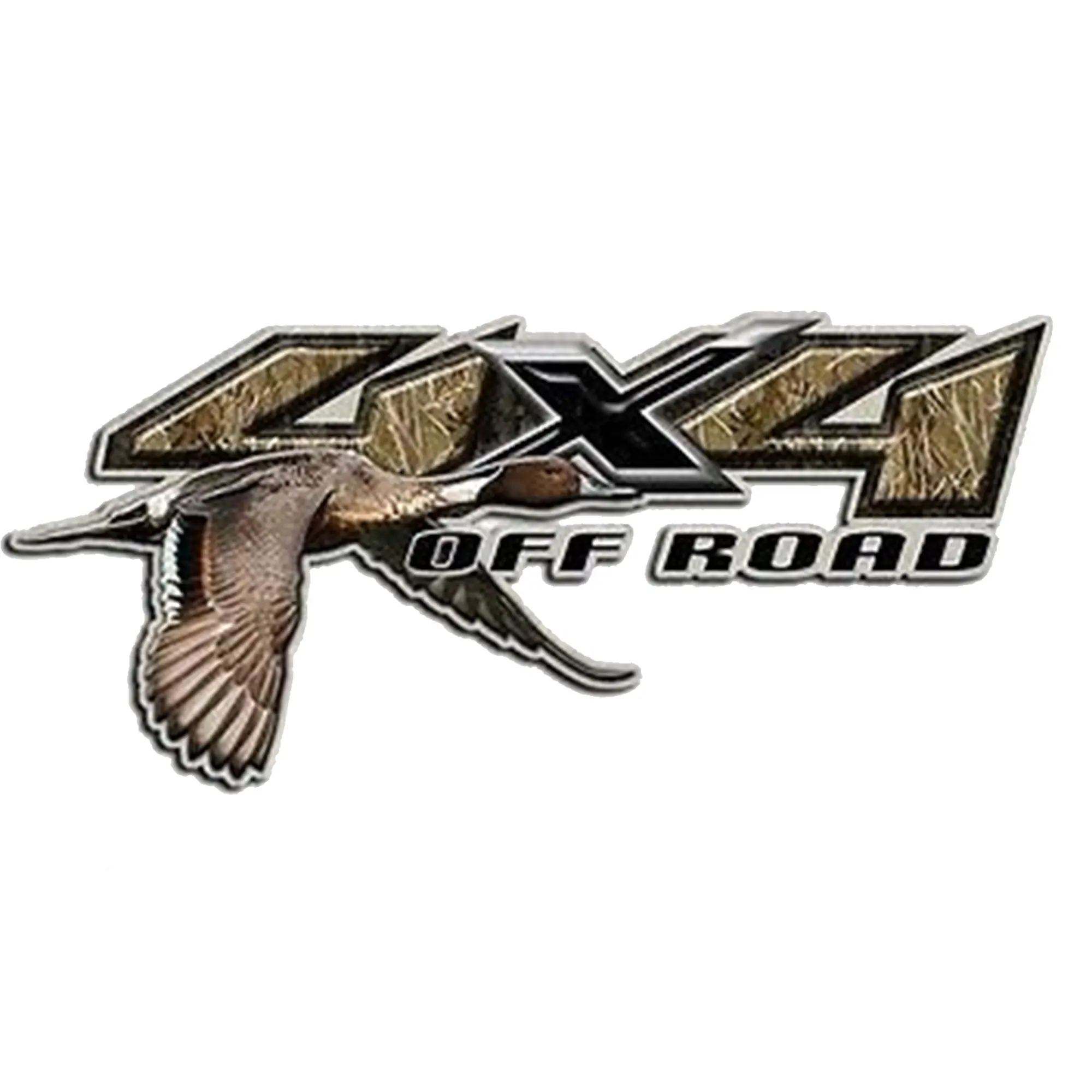 4x4 Off-Road Hunting Sticker, Stick on Your Pickup Truck, Toolbox, Laptop, for Hunting Enthusiasts, Featuring Camouflage Pattern