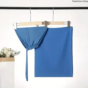 2pcs Chiffon Scarf Headscarf with Undercap, Sunscreen Hijab Cap for Beach