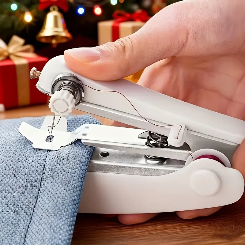 1 Mini Handheld Portable Sewing Machine, Simple Household Hand Sewing Tool