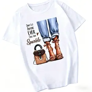 Plus Size Graphic and Slogan Print Casual T Shirt with Soft Medium Stretch Fabric Short Sleeve Round Neck Comfortable Fit Ideal for Daily Activities Outdoor Events and Gift Giving