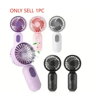New Portable Handheld Fan, USB Rechargeable Cooling Fan with 3 Speed Setting, Mini Fan, Multifunctional Fan for Makeup, Travel, Beach, Indoor and Outdoor Use
