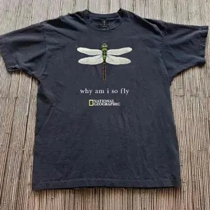 Dragonfly "Why Am I So Fly" Graphic Tee, Vintage Nature Insect Shirt