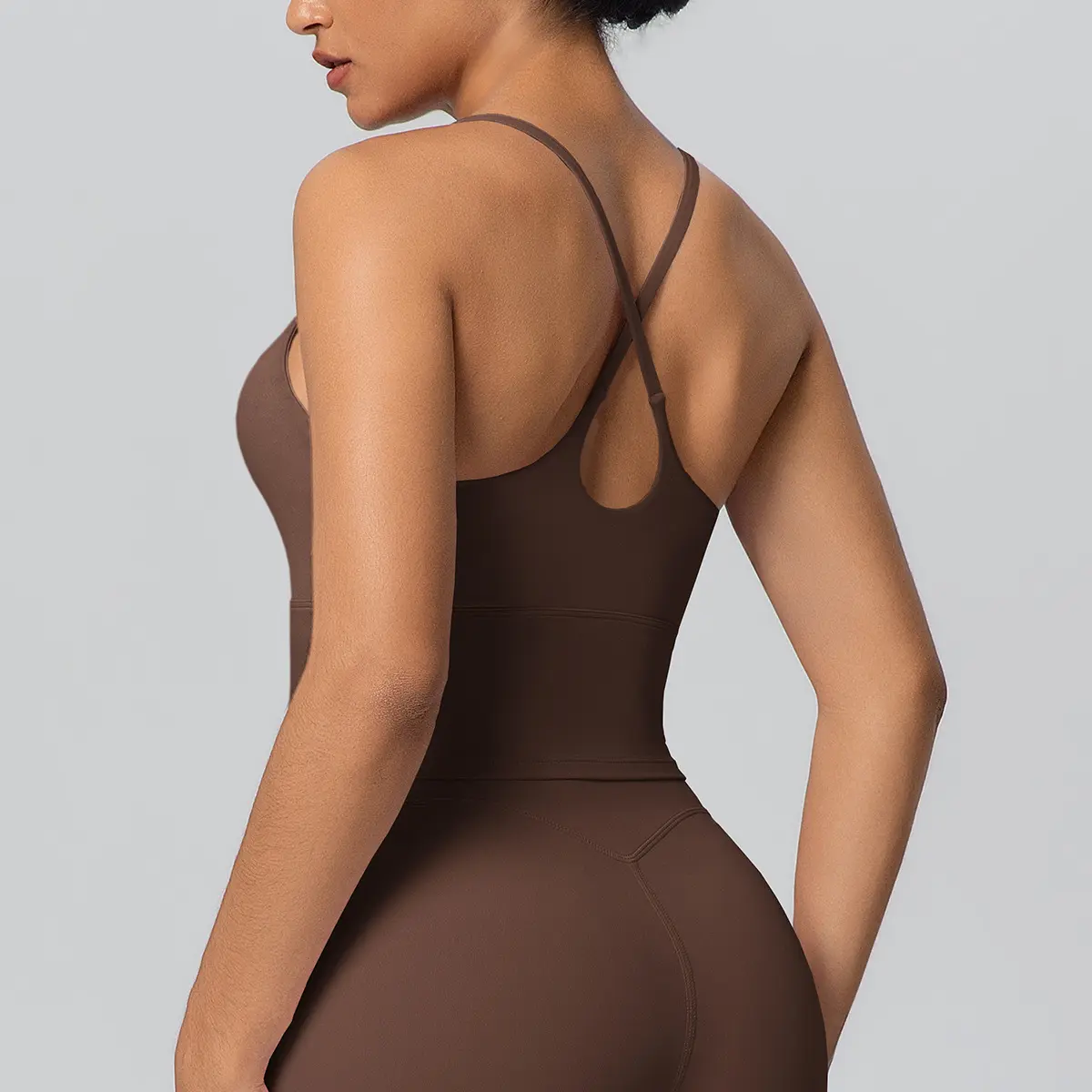 Minimalist Seamless Yoga Bodysuit for Women Perfect for Gym Workouts Pilates Dance and Casual Athleisure Wear Featuring Scoop Neck High Waist and Bodyhugging Compression Fit