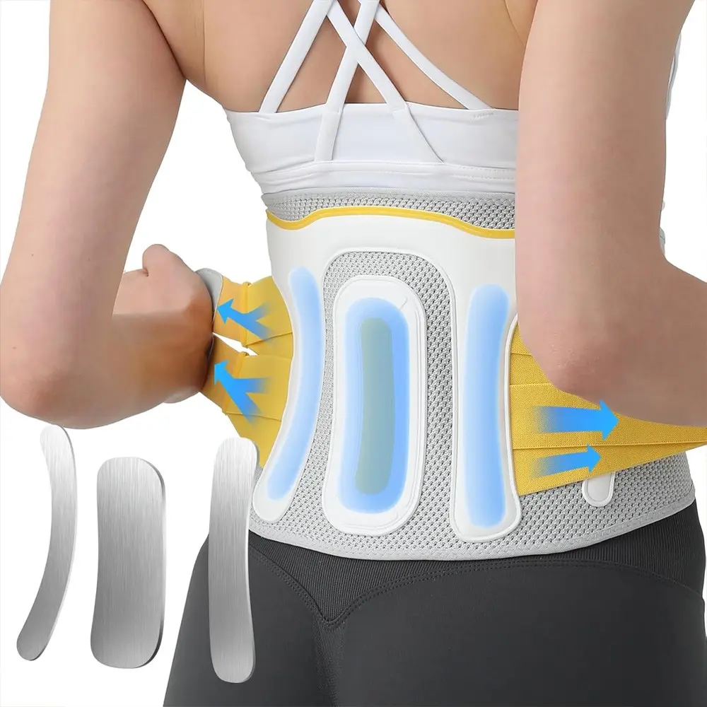 Back Brace for Lower Back, Lumbar Support Belt, Adjustable Straps, Adjustable Posture, Anti Hunchback, Bionic Designed Back Support Brace for Men and Women, Soft Breathable Mesh Fabric, Adjustable Waist Wrap
