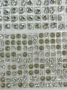 Round Shape Foiled Pointed Back CZ Rhinestones for Nail Art and DIY