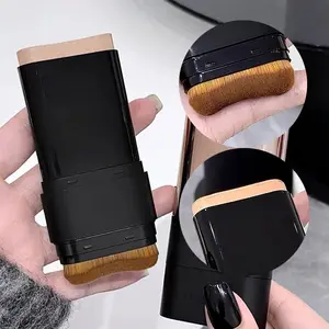 Foundation Stick, Face Foundation, Waterproof Sweatproof, All-Day Wear, Buildable Radiant Coverage, Full Coverage for Imperfections, Flawless, Brush for Even Blending, Lightweight Non-Heavy, Travel On-The-Go, Makeup