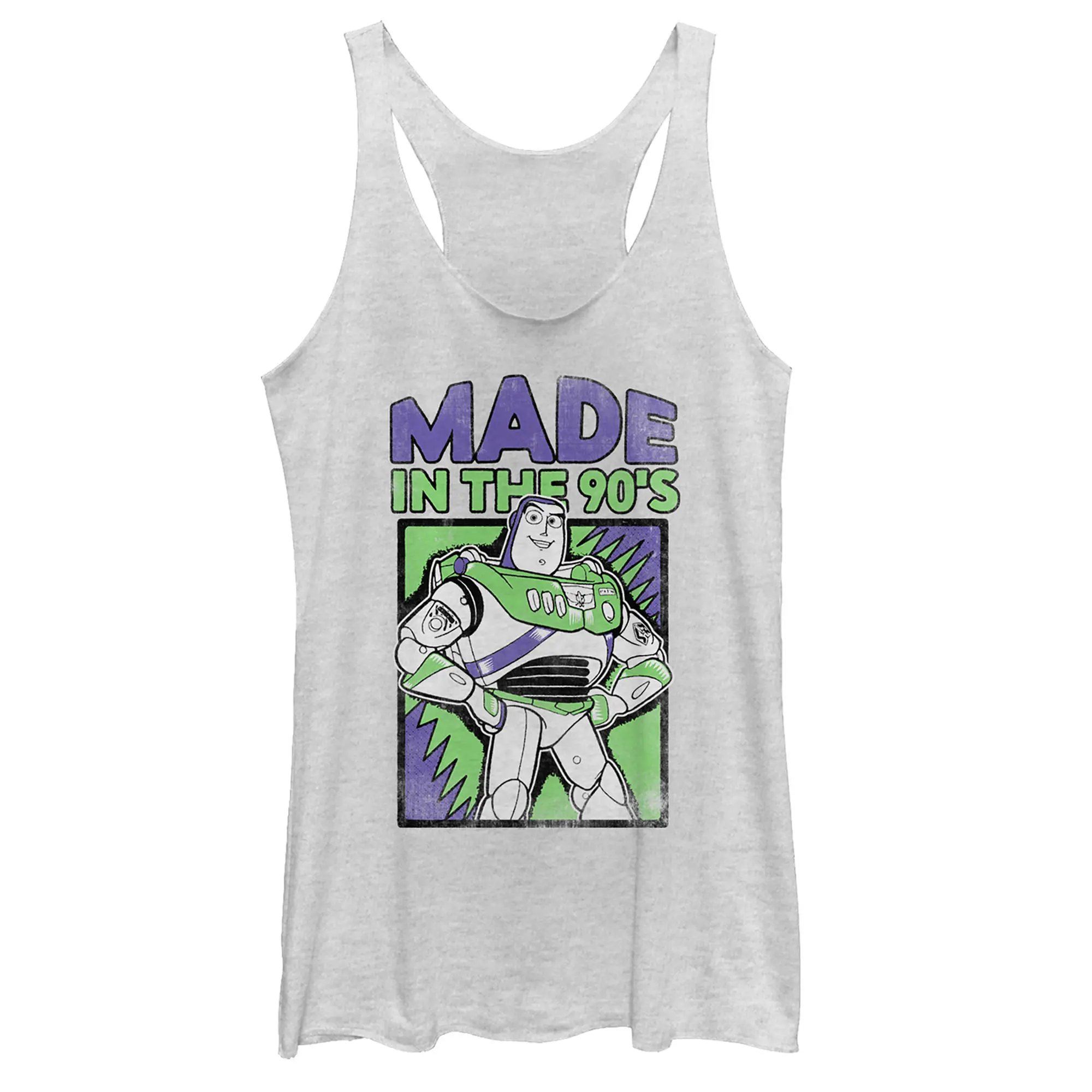 Women's Toy Story Buzz Lightyear Made in 90s Racerback Tank Top