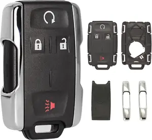 Key Fob Shell Case Replacement for Chevy Colorado Silverado GMC Canyon Sierra 2014 2015 2016 2017 2018 2019 2020 2021 2022 2023 Keyless Entry Remote Control 4Buttons Cover M3N-32337100