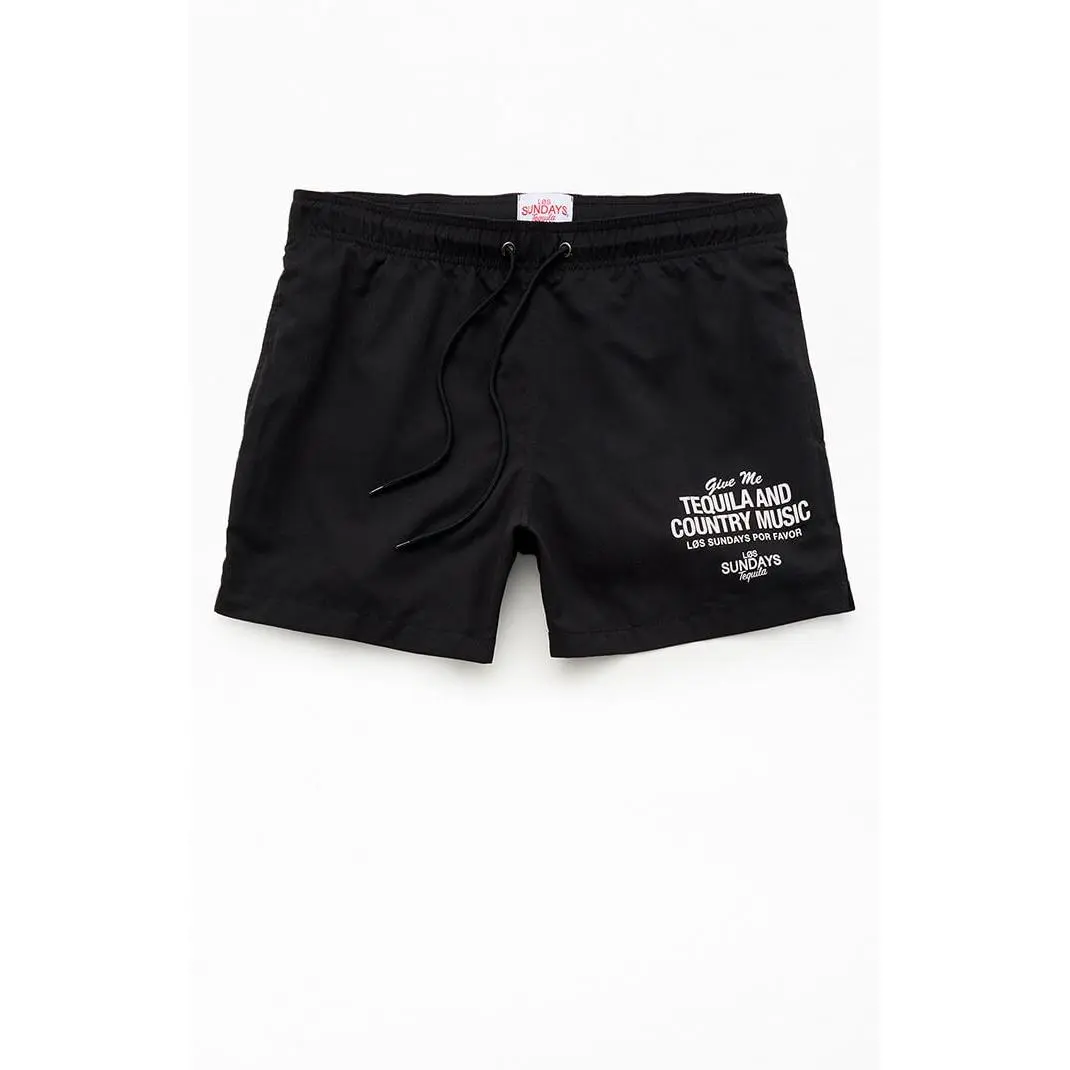Los Sundays Men's Tequila & Country Music 5" Swim Trunks
