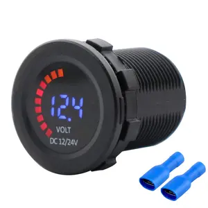 LED Digital Voltmeter 12V 24V Voltage Gauge for Car Boat RV Truck Motorcycle Camper Battery Volt Meter