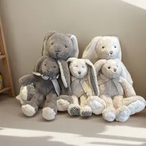 42cm/16.52inch Cute Bunny Plush Toys Soft Body Kids Cartoon Long Ears Rabbit Plushies Dolls Soft Velvet Animal Stuffed Festival Birthday Gifts Rabbit Beige Small Bunny Dolls Perfect Gifts For Holiday Spring Decor Easter Gifts Stuffed Animals