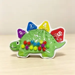 1 PC Dinosaur Liquid Sensory Toy - Colorful Flowing Bead Stress Relief Toy, Digital Classification Educational Fingertip Toy, Silent Novelty Toy, Suitable for Children's Party Gifts and Classroom Rewards