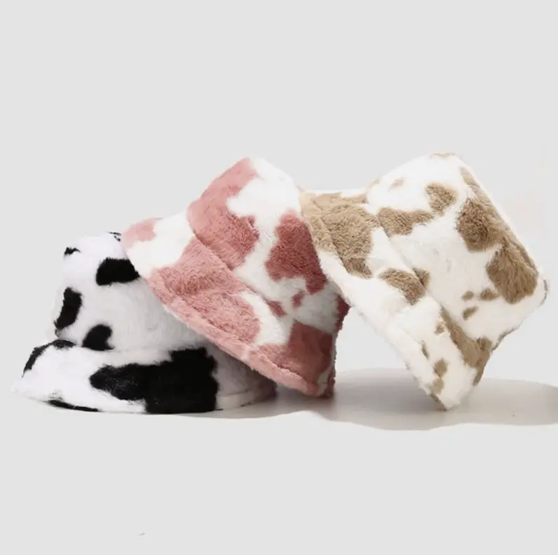 Furry Cow Bucket Hat, Cowgirl Hat, Cowboy, Cute Hats, Kawaii, Gifts for Her, Birthday, Kids