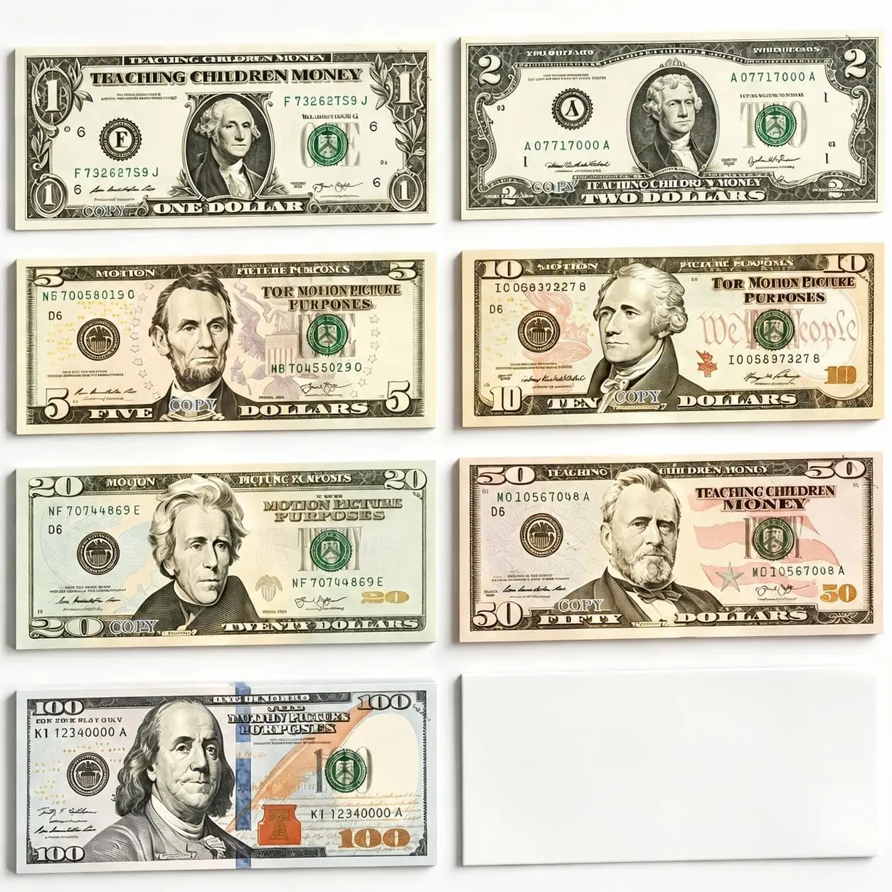 140 Pcs Play Money Kids Set for Ages 3+ Early Math Skills Development Teaching Toys Birthday Gift for Boys Girls