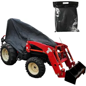 Tractor Cover Fit Kubota Mahindra, 600D Cloth Waterproof Covers for Compact Tractor Lawn Mower (M)