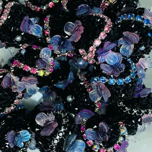 Butterfly fancy sugar bead 4pcs