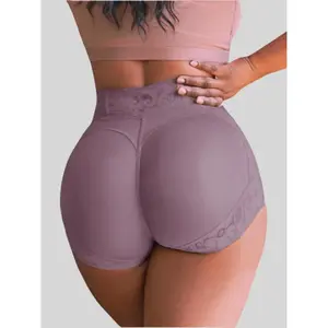 Lace Trim High Waist Tummy Control Shorts