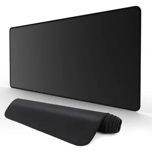 XXL Black Gaming  Pad 35.4X15.74X0.12 Inch(900X400X3MM),with Non-Slip Base, and Foldable Pad,Desktop Pad Suitable for Gamers,Suitable for Work,Office and Home