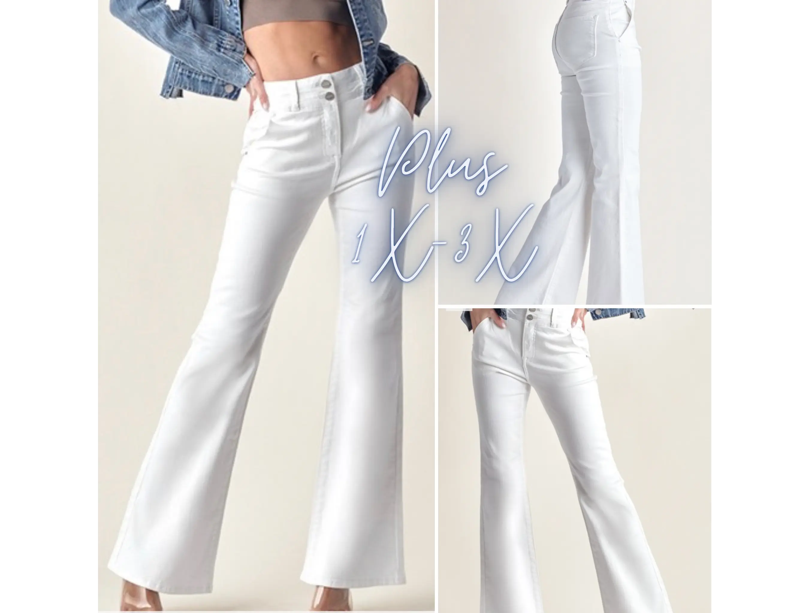 Plus Risen High Rise Double Waistband Flare