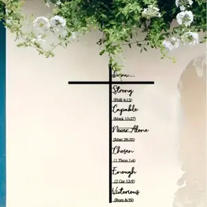 1PC Christian Metal Cross Wall Art Decoration, Jesus Crucifix Painting, Religious Home Decor, Ideal Gift for Believers and Church Activities