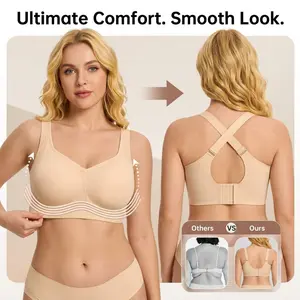 Women's Jelly Springstatements Seamless Wireless Lingerie , Full -Up, Padded, Slim Fit, Solid Color, Casual, All-Season, Plus Size Friendly, Everyday Comfort  push bra strapless fashion Minimizer