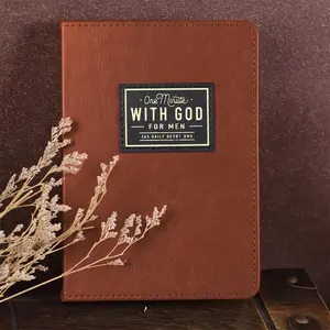 A Bible with A Bookmark | Premium Leather Men's Devotional Record Book | 365-Day Daily Faith Reading & Reflection | Devotional Record Books | Prayer Journal | Gift for Father & Husband