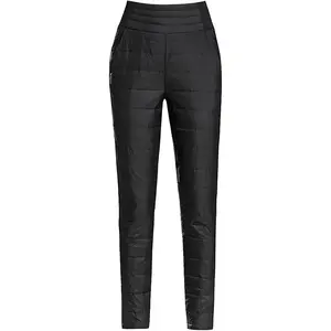Women's Winter Warm Elastic High Waist Quilted Ultralight Puffy Down Snow Ski Trousers