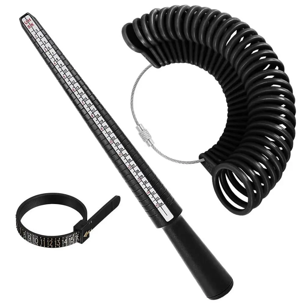Ring Size Measuring Tool, HK/US Ring Size Measuring Ruler Tool Set, Jewelry Making Diy Accessories, Easy To Use Ring Size Stick