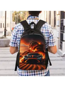 Volcano Car Lightweight Backpack - Versatile Daypack for Men & Women, Ideal for Travel, College, Hiking & Camping, Fits 43.18cm Laptop with Adjustable Straps