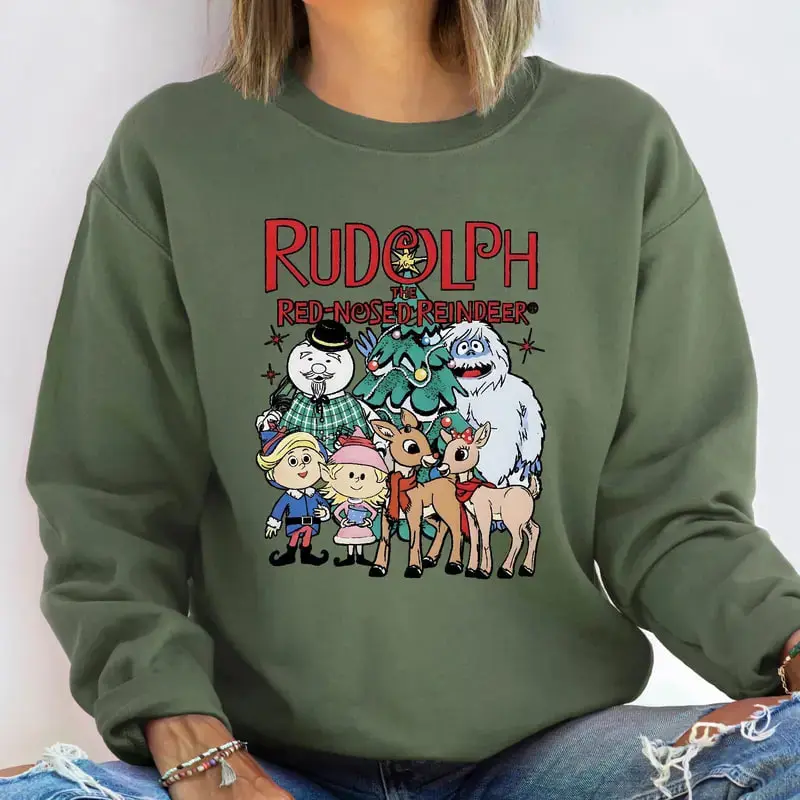 Rudolph The Red Nosed Reindeer Christmas Sweatshirt/Tshirt, Rudolph Xmas Sweatshirt, Rudolph Christmas Shirt, Vintage Christmas Movie Shirt