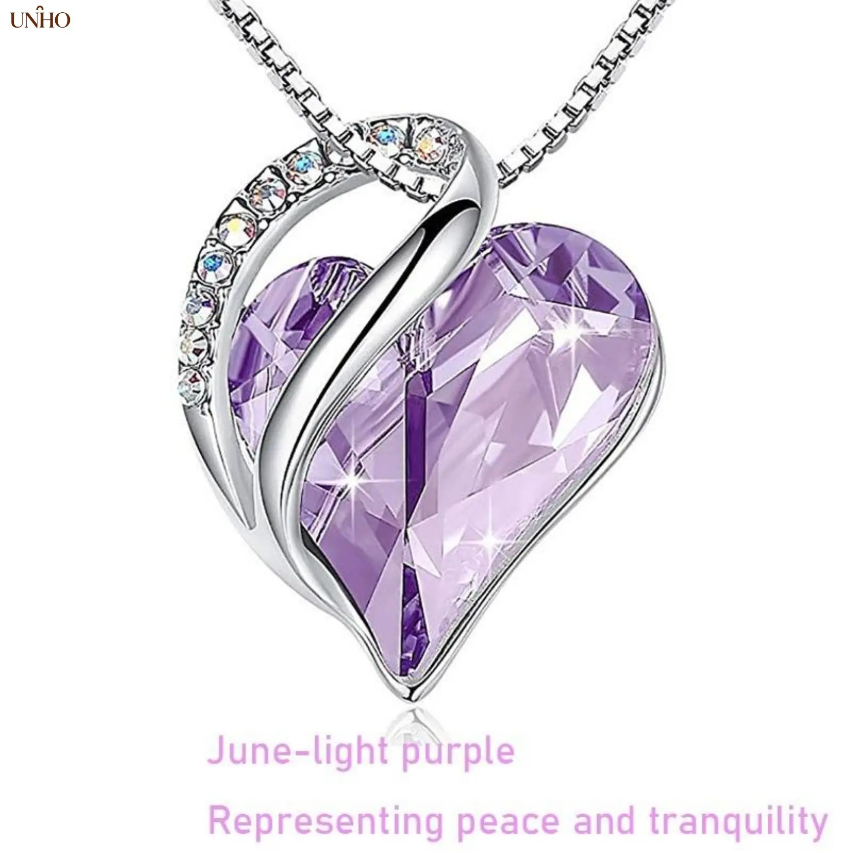 Dainty 12-Month Birthstone Heart Necklace For Women, Shiny Crystal Zircon Pendant Jewelry, Timeless Accessory Matching Summer Sports Outdoor Gear, Perfect Birthday Anniversary Gift With Fresh Summer Vibes