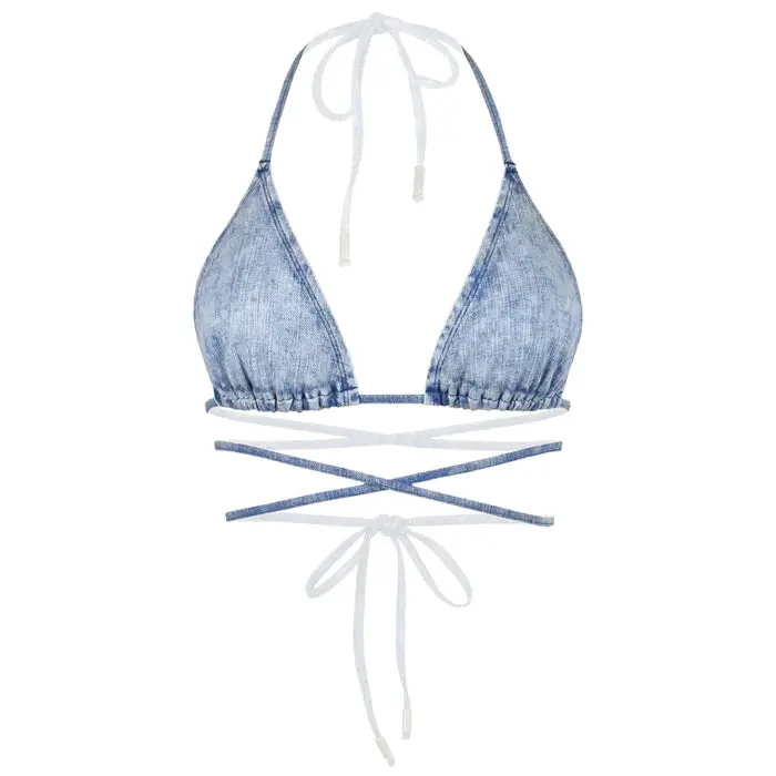 BLEACH DENIM MULTIWAY TOP