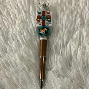 God is my Hop Shield Strength Peace Custom Beaded Pen