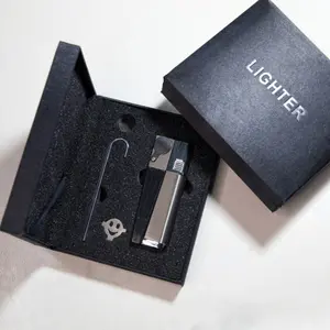 (Without Butane Gas)Refillable Folding with Adjustable Flame-Metal Design with Gift Box,Refill Hook, and Replacement Filter - StylishGift for Men on Halloween, Christmas,Valentine's Day, and Outdoor Adventuresoutdoor gift butter flighter unique