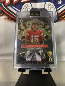 Patrick Mahomes Queen Of Spades  Numbered 1/1 Wild Card Draw Stacked Deck Gold Black Tie Edition Promo #SDPS-PMN