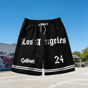 Men’s American-style summer mesh athletic shorts with letter/number print, drawstring adjustable waistband, striped cuffs, and a loose straight cut. Suitable for men who love street culture—ideal for basketball or everyday wear. lightweight casual tiktoks