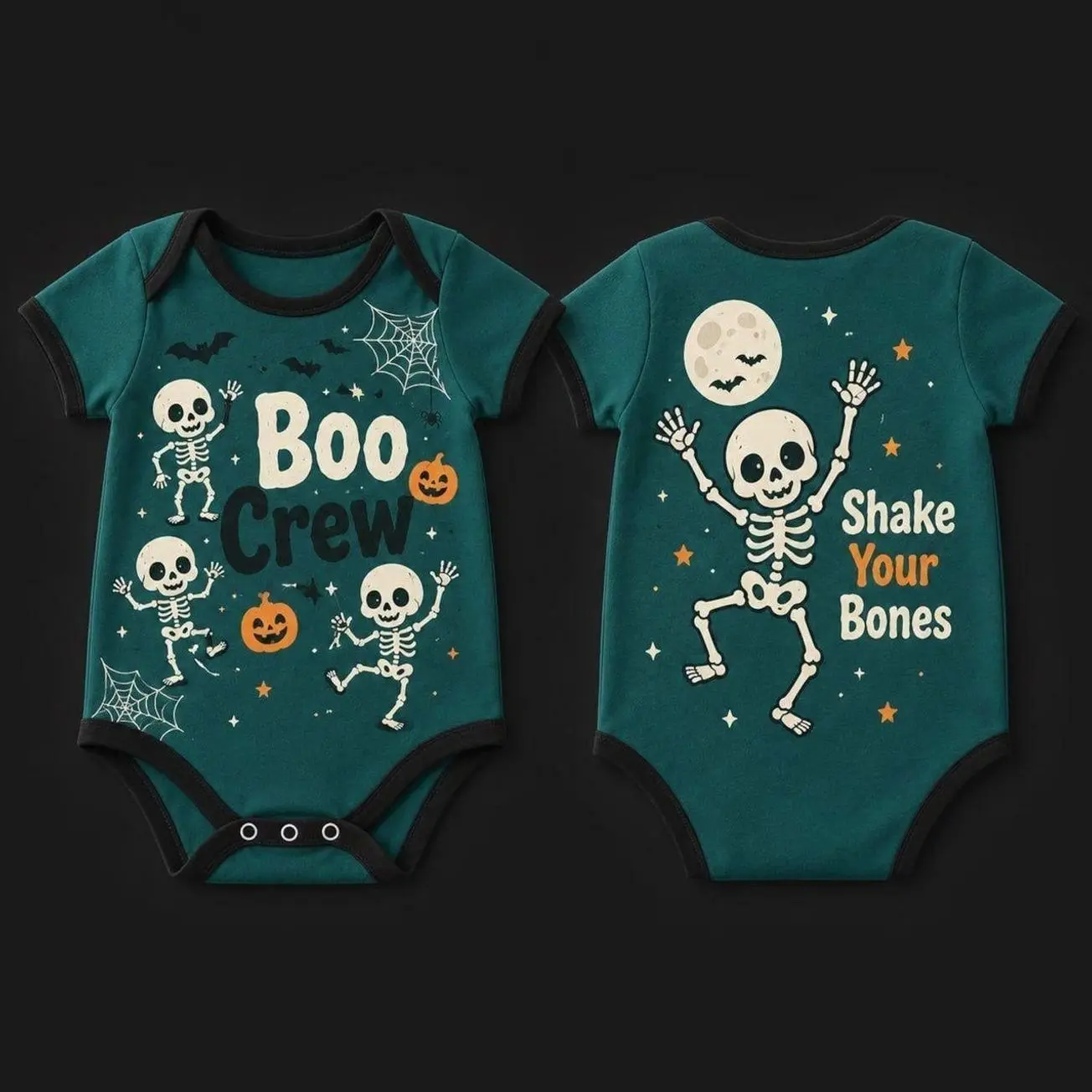 Halloween Baby Bodysuit, Boo Crew Skeleton Outfit, Shake Your Bones Infant Romper, Baby Boy Girl Halloween Gift, Spooky Costume for Kids Set L79 LYQ