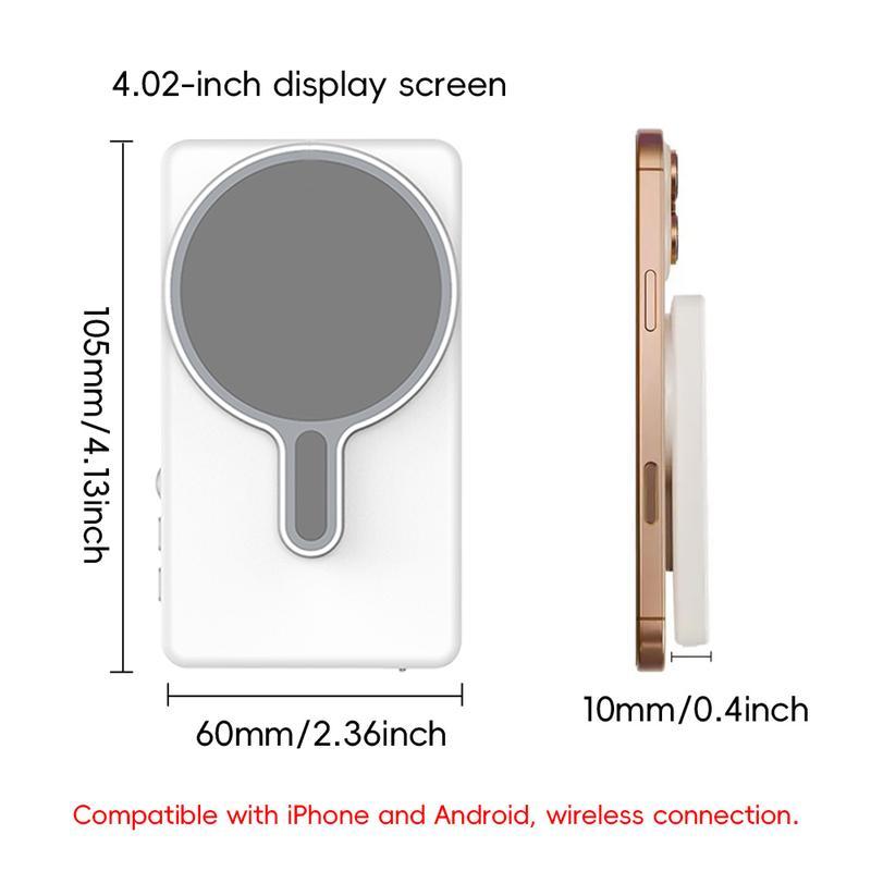 [DealsForYouDays]SummerWins Rolosar Magnetic Phone Selfie Monitor Screen, Wireless Back Camera Selfie Monitor,Compatible with iPhone and Android,Rear-Facing Camera for Live Streaming, Selfies, and Vlogs,Lightweight and compact